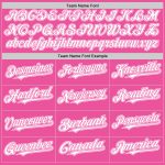 Personalized Pink White Authentic Sleeveless Baseball Jersey