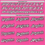 Personalized Pink White-Black 3 Colors Arm Shapes Authentic Baseball Jersey Team Custom Name and Number