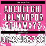 Personalized Pink White-Black 3D Pattern Design Abstract Splash Grunge Art Authentic Baseball Jersey Team Custom Name and Number
