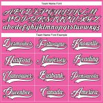 Personalized Pink White-Black Authentic Baseball Jersey Team Custom Name and Number