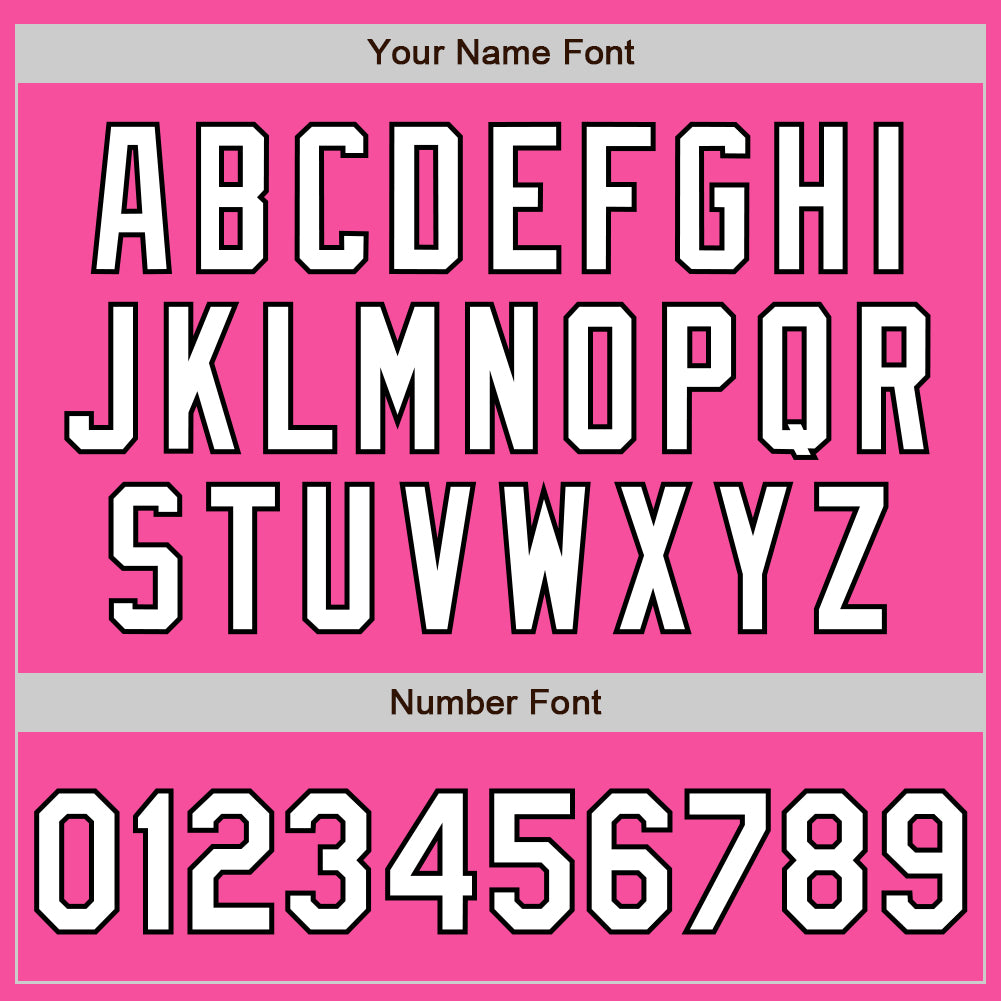 Personalized Pink White-Black Authentic Raglan Sleeves Baseball Jersey Team Custom Name and Number Personalized Pink White-Black Authentic Raglan Sleeves Baseball Jersey Team Custom Name and Number - Image 5