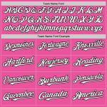 Personalized Pink White-Black Authentic Sleeveless Baseball Jersey Team Custom Name and Number