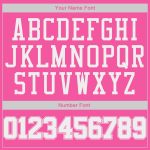 Personalized Pink White-Black Authentic Throwback Basketball Jersey Team Custom Name and Number