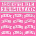 Personalized Pink White-Black Authentic Throwback Basketball Jersey Team Custom Name and Number