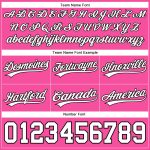 Personalized Pink White-Black Authentic Throwback Basketball Shorts