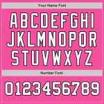 Personalized Pink White-Black Authentic Two Tone Baseball Jersey Team Custom Name and Number