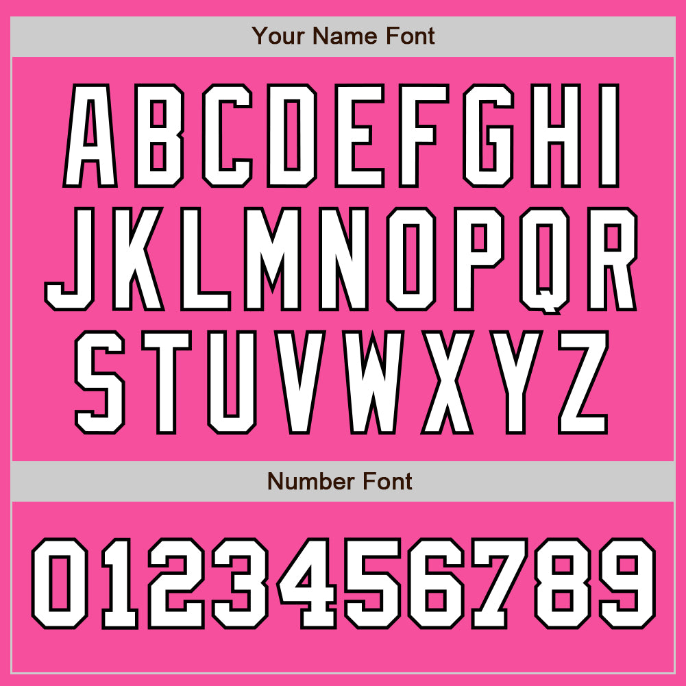 Personalized Pink White-Black Authentic Two Tone Baseball Jersey Team Custom Name and Number Personalized Pink White-Black Authentic Two Tone Baseball Jersey Team Custom Name and Number - Image 5