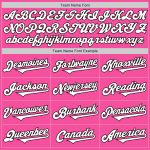 Personalized Pink White-Black Authentic Two Tone Baseball Jersey Team Custom Name and Number