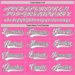 Personalized Pink White-Black Hockey Jersey Team Custom Name and Number