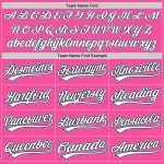 Personalized Pink White Black-Light Blue Authentic Baseball Jersey Team Custom Name and Number