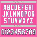 Personalized Pink White Black-Light Blue Bomber Full-Snap Varsity Letterman Two Tone Jacket