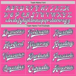 Personalized Pink White Black-Light Blue Bomber Full-Snap Varsity Letterman Two Tone Jacket