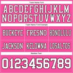 Personalized Pink White-Black Mesh Authentic Football Jersey