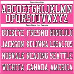 Personalized Pink White-Black Mesh Authentic Football Jersey Team Custom Name and Number