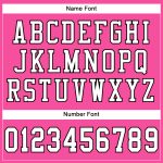 Personalized Pink White-Black Mesh Authentic Football Jersey Team Custom Name and Number