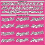Personalized Pink White-Black Mesh Authentic Throwback Baseball Jersey Team Custom Name and Number