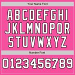 Personalized Pink White-Black Pinstripe Authentic Split Fashion Baseball Jersey Team Custom Name and Number