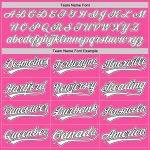 Personalized Pink White-Black Two-Button Unisex Softball Jersey Team Custom Name and Number