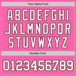 Personalized Pink White-Brown Authentic Baseball Jersey Team Custom Name and Number