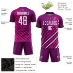Personalized Pink White-Crimson Sublimation Soccer Uniform Jersey Team Custom Name and Number
