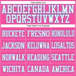 Personalized Pink White-Electric Blue Mesh Authentic Football Jersey Team Custom Name and Number
