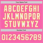 Personalized Pink White-Gold Authentic Baseball Jersey Team Custom Name and Number