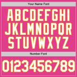 Personalized Pink White-Gold Authentic Throwback Baseball Jersey Team Custom Name and Number