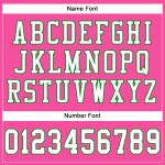 Personalized Pink White-Grass Green Mesh Authentic Football Jersey Team Custom Name and Number
