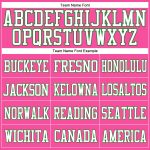Personalized Pink White-Grass Green Mesh Authentic Football Jersey Team Custom Name and Number