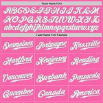 Personalized Pink White-Gray Authentic Baseball Jersey