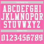 Personalized Pink White-Gray Authentic Baseball Jersey Team Custom Name and Number