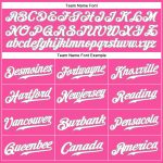 Personalized Pink White-Gray Authentic Sleeveless Baseball Jersey Team Custom Name and Number
