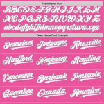 Personalized Pink White-Gray Authentic Sleeveless Baseball Jersey