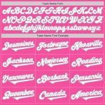 Personalized Pink White-Gray Authentic Two Tone Baseball Jersey Team Custom Name and Number