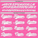 Personalized Pink White-Gray Hockey Jersey Team Custom Name and Number