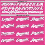 Personalized Pink White-Gray Mesh Authentic Throwback Baseball Jersey Team Custom Name and Number