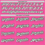 Personalized Pink White-Green 3 Colors Arm Shapes Authentic Baseball Jersey Team Custom Name and Number