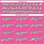 Personalized Pink White-Green Authentic Baseball Jersey Team Custom Name and Number