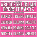 Personalized Pink White-Green Mesh Authentic Football Jersey Team Custom Name and Number