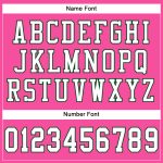Personalized Pink White-Green Mesh Authentic Football Jersey Team Custom Name and Number