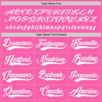 Personalized Pink White Hockey Jersey Team Custom Name and Number