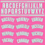 Personalized Pink White-Kelly Green Authentic Baseball Jersey Team Custom Name and Number