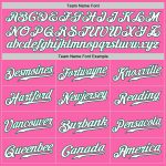 Personalized Pink White-Kelly Green Authentic Fade Fashion Baseball Jersey Team Custom Name and Number