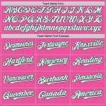 Personalized Pink White-Kelly Green Authentic Sleeveless Baseball Jersey Team Custom Name and Number