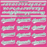 Personalized Pink White-Kelly Green Authentic Throwback Baseball Jersey Team Custom Name and Number