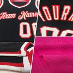 Personalized Pink White-Kelly Green Authentic Throwback Basketball Jersey