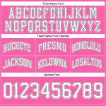 Personalized Pink White-Kelly Green Authentic Throwback Basketball Shorts Team Custom Name and Number