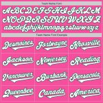 Personalized Pink White-Kelly Green Authentic Two Tone Baseball Jersey Team Custom Name and Number