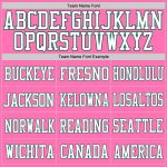 Personalized Pink White-Kelly Green Mesh Authentic Football Jersey Team Custom Name and Number