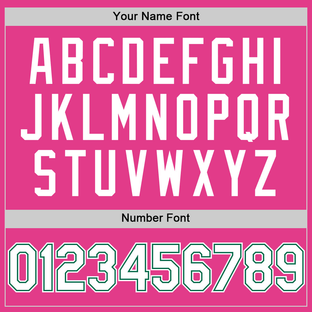 Personalized Pink White-Kelly Green Mesh Authentic Throwback Baseball Jersey Team Custom Name and Number Personalized Pink White-Kelly Green Mesh Authentic Throwback Baseball Jersey Team Custom Name and Number - Image 5